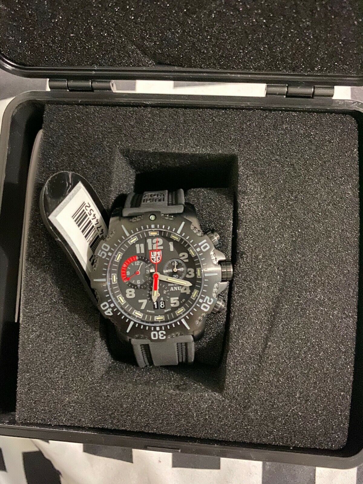 Luminox 4241 Men s ANU Black Rubber Strap Chronograph Watch WatchCharts