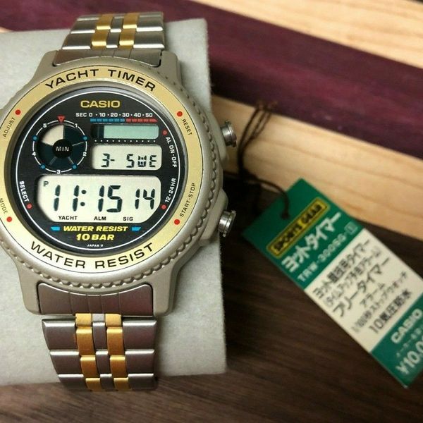 時計 casio YACHT TIMER trw-300 NOS Casio TRW-300 Yacht Timer Vintage Digital Watch w/ Tags