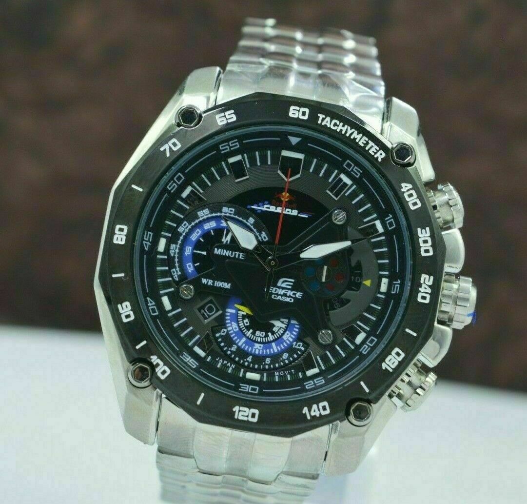 casio edifice chronograph wr100m tachymeter