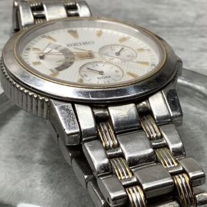 SEIKO 5Y66-0AA0 Sapphire Crystal - White Dial - Stainless Steel