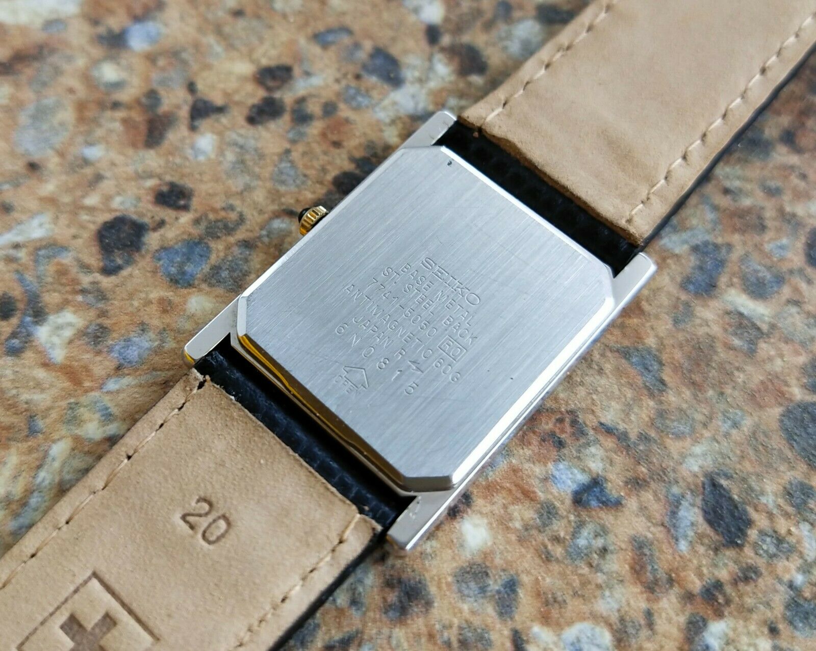 Seiko Dolce Quartz 7741 5050 November 1986 Dress Watch