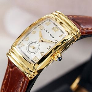 Hamilton 6246 Antique Watch Square Gold Silver Bellows Limited Edition