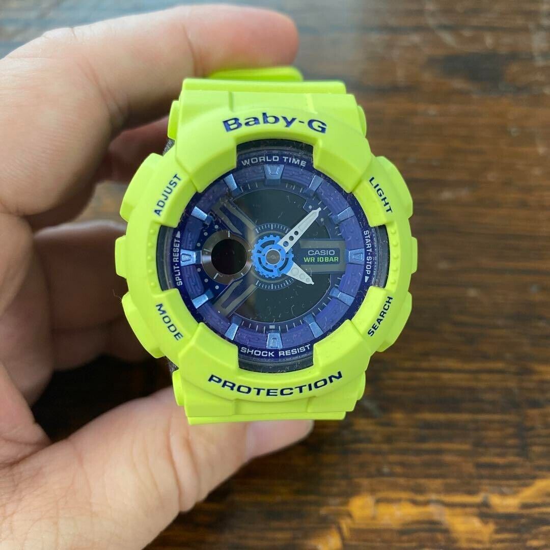 Used Casio G-SHOCK Baby G Men's 5338P-JA Yellow Wrist Watch Japan