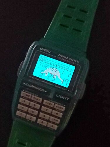 CASIO　カシオ　DINO ZONE TELEMEMO 50 デジタル時計 Casio Dino Zone Telememo 50 Green Digital Wrist Watch EUC