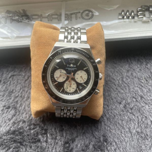 [WTS] Timex Q Chronograph Reverse Panda with Straphabit's Beads of Rice ...