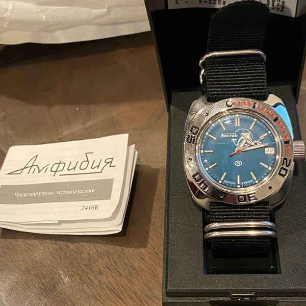 Fs Russian Vostok Amphibia Auto 710059 Scuba Dude Diver Wrist Watch