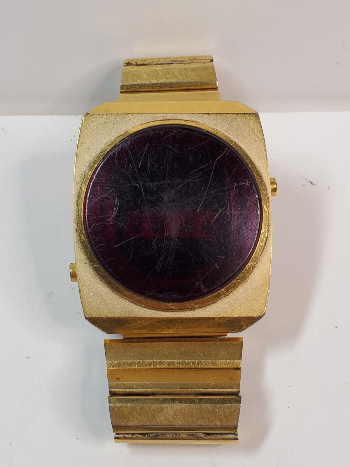 BENRUS Vintage LED Digital Watch For Parts or Repair