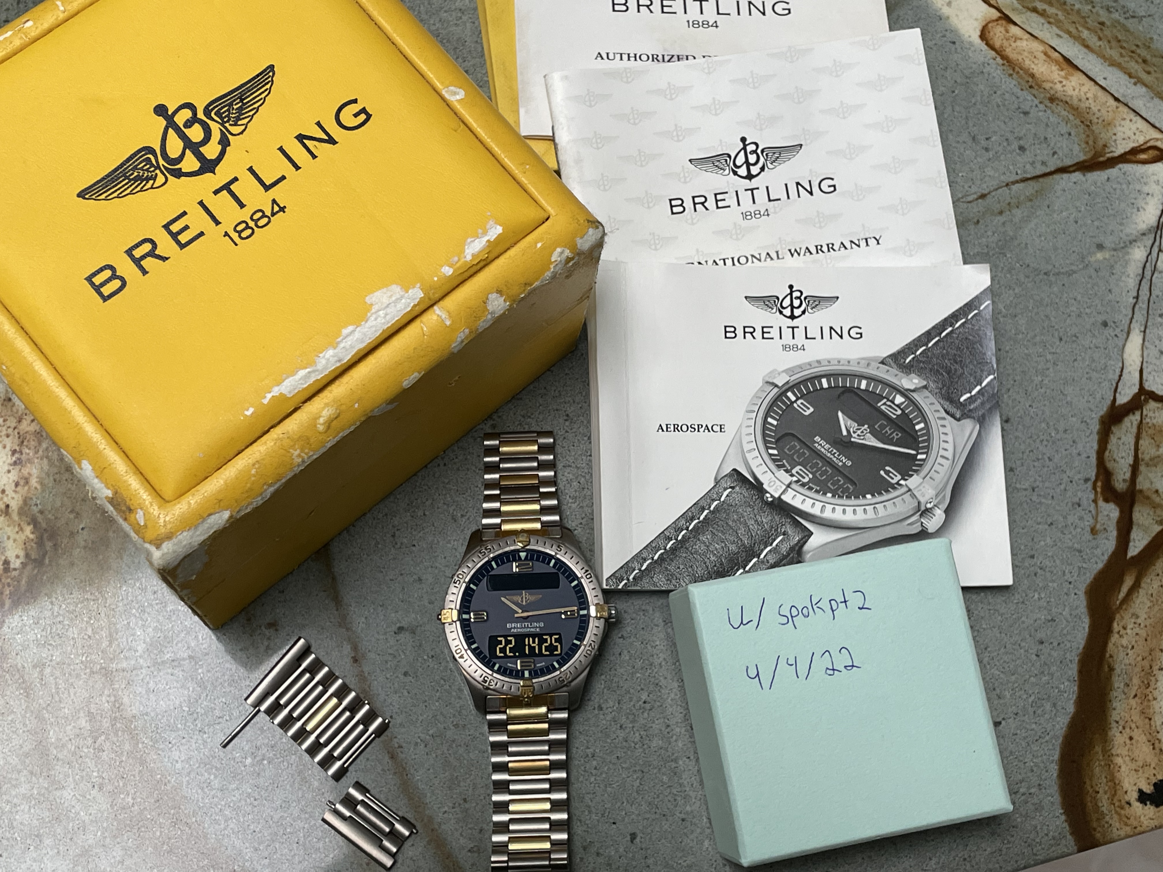 WTS Breitling Aerospace F56062 on Bracelet full kit WatchCharts