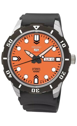 seiko 5 sports automatic orange