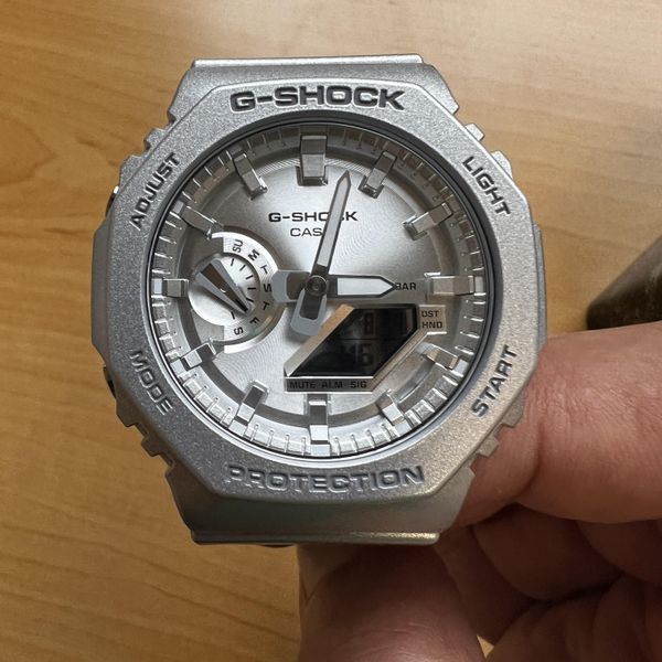 GA2100FF-8A | Retro Futuristic Metallic Silver Men’s Watch by G-SHOCK |  CASIO