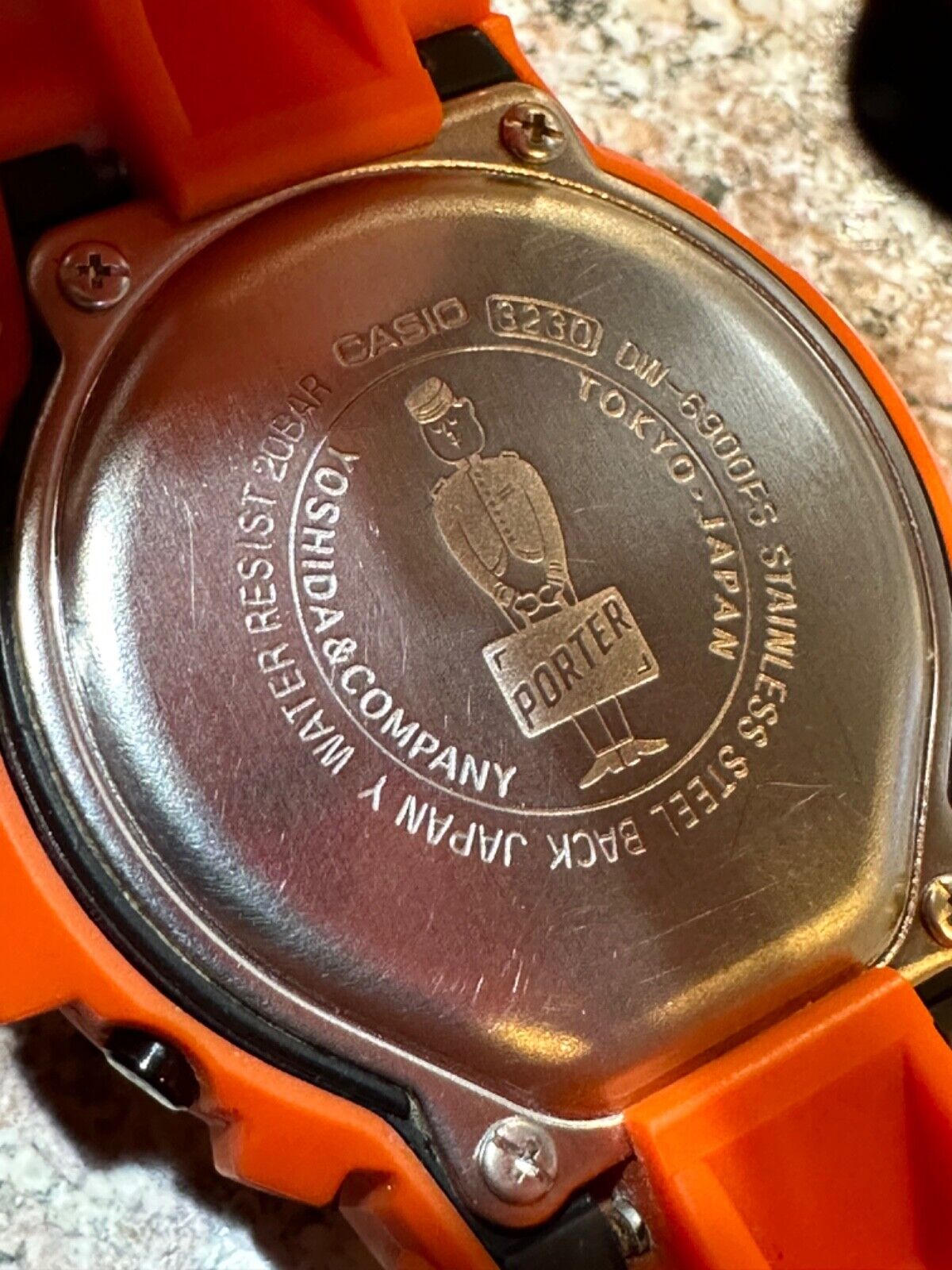 CASIO G-SHOCK Yoshida PORTER Porter DW-6900FS orange dw-6900 USED