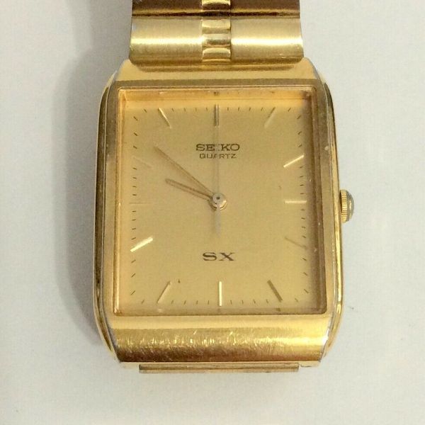 Seiko SX Gold Tone Quartz Watch With Original Clasp Lock Band Men's Wrist  Watch | WatchCharts