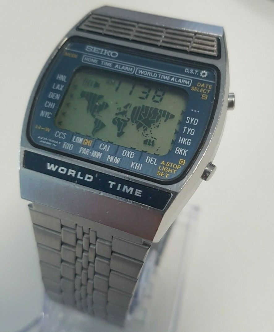 Vintage 1979 Seiko A239-502A World Time Digital Chronograph Watch Dual  Display | WatchCharts
