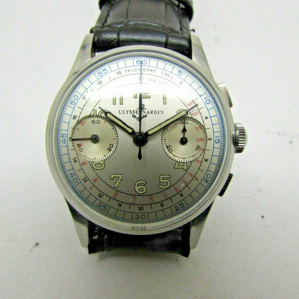 Vintage ULYSSE NARDIN Chronograph Landeron Stainless Steel Men's Dress ...