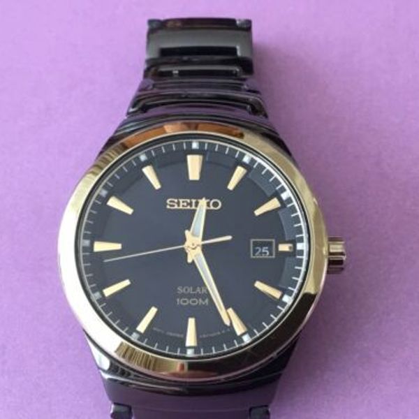 Seiko solar watch 100m Mens Watch V157-0AR0 Used | WatchCharts