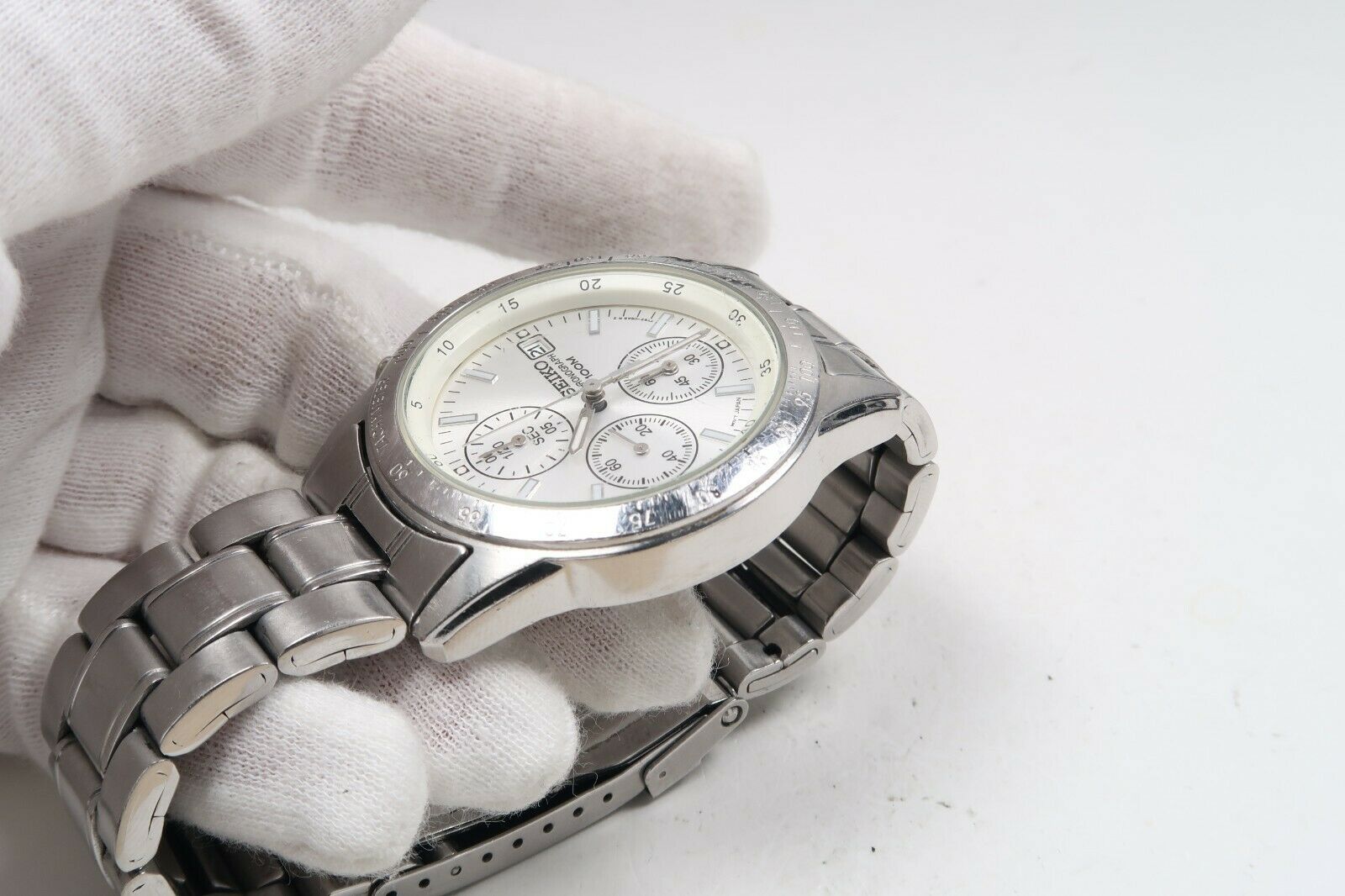 SEIKO 7T92-0DW0 QUARTZ CHRONOGRAPH 100M Mens Watch Japan
