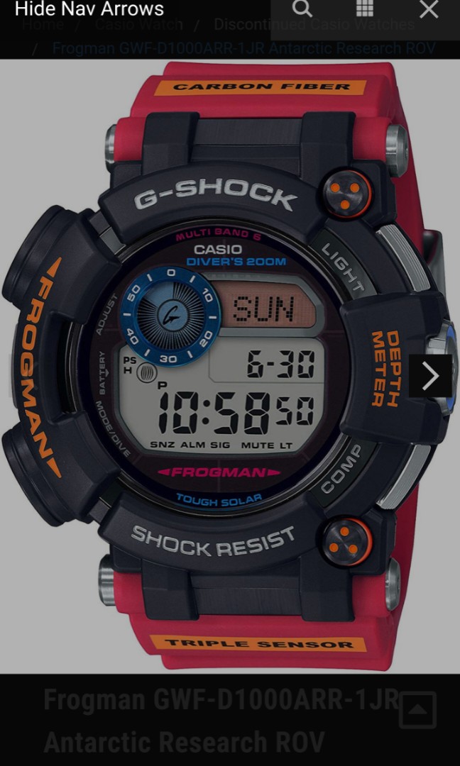 G SHOCK GWF D1000ARR 1DR ANTARCTIC RESEARCH ROV SERIES