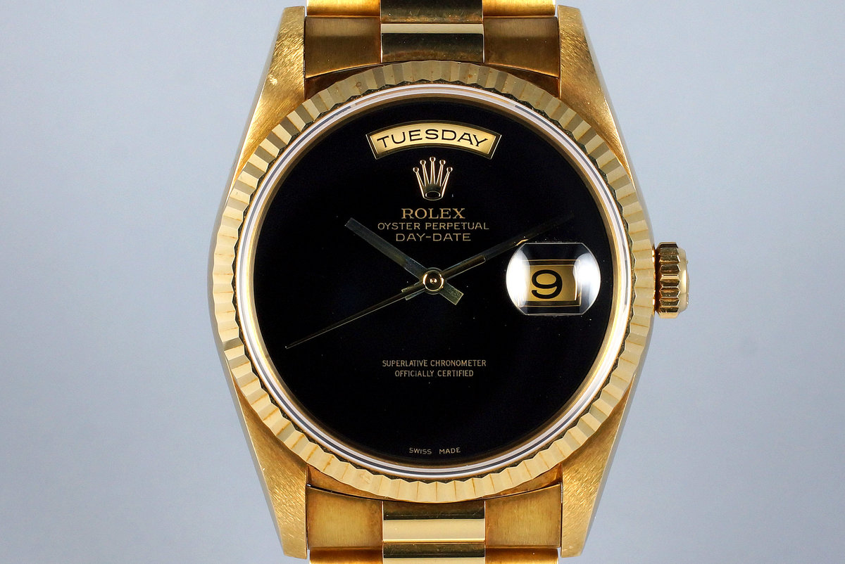 Rolex 18238 shop onyx dial