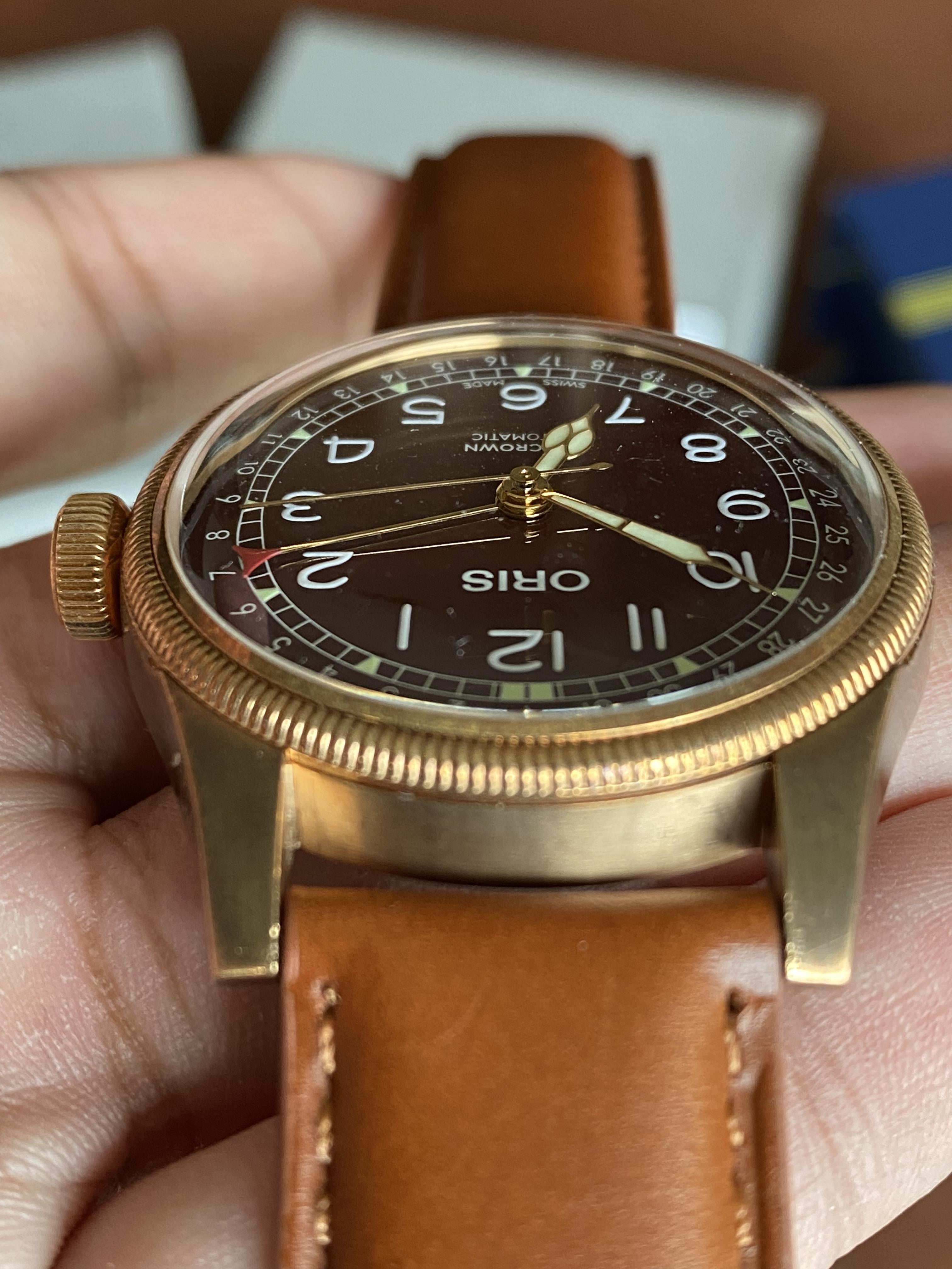 WTS ORIS Big Crown Pointer Date Bronze Oxblood Red Dial