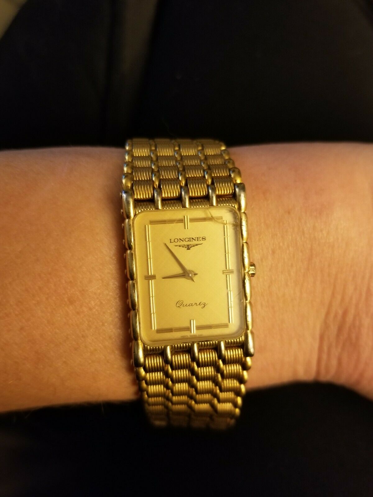 Vintage Women s Longines Rectangular Quartz Gold Vintage mz57 2