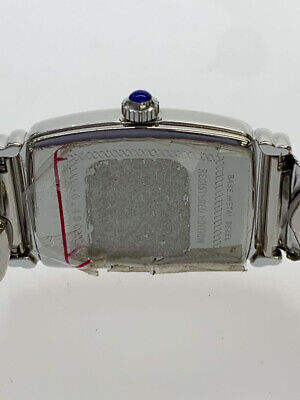 USED HAMILTON Benton 6249 White 22mm Rectangle Vintage Women's