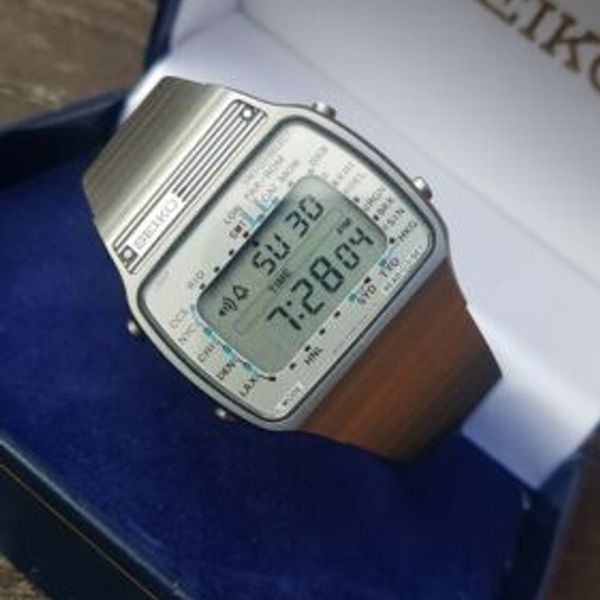 VINTAGE RARE SEIKO PAN-AM WORLD TIME LED LCD DIGITAL GENTS WATCH A358-5000  | WatchCharts