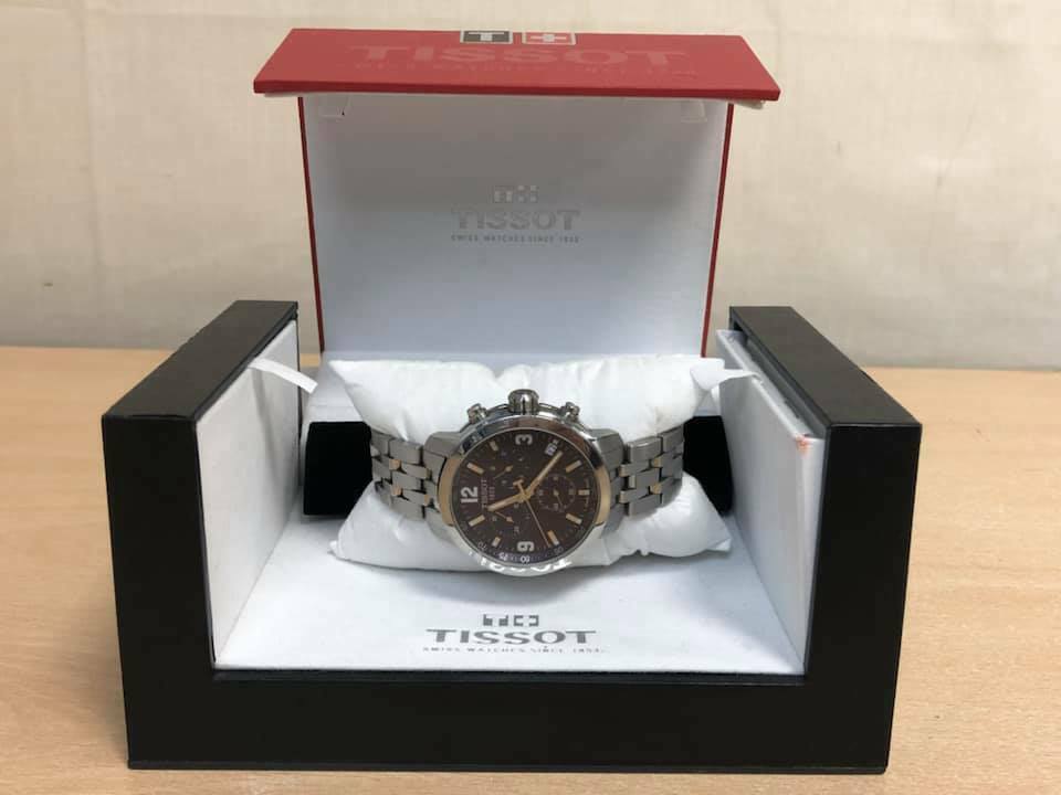 Tissot 1853 TO55417A Mens Chronograph Blue Dial Watch Boxed AH