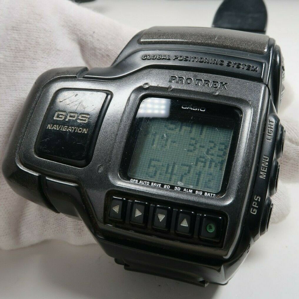 Vintage CASIO Protrek PRT-1 GPS NAVI DIGITAL WATCH NEW BATTERY