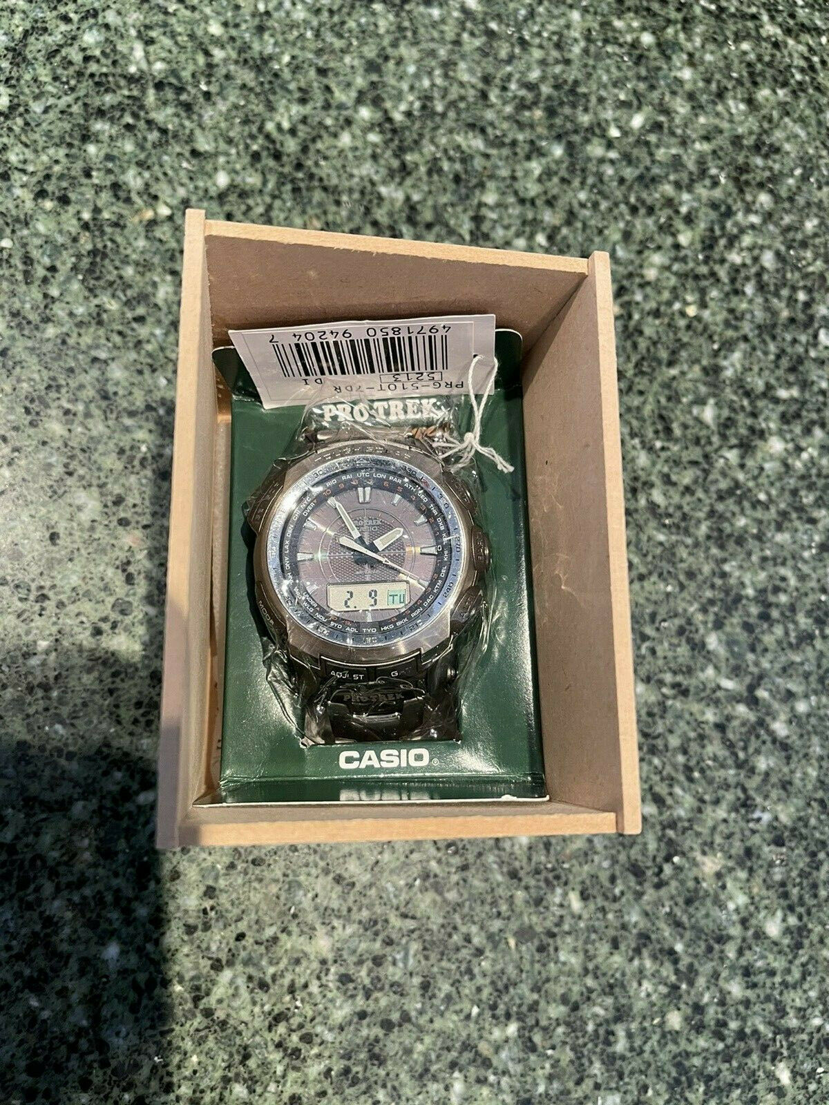 CASIO PROTREK TRIPLE SENSOR SOLAR/ATOMIC WATCH TITANIUM PRG-510T 