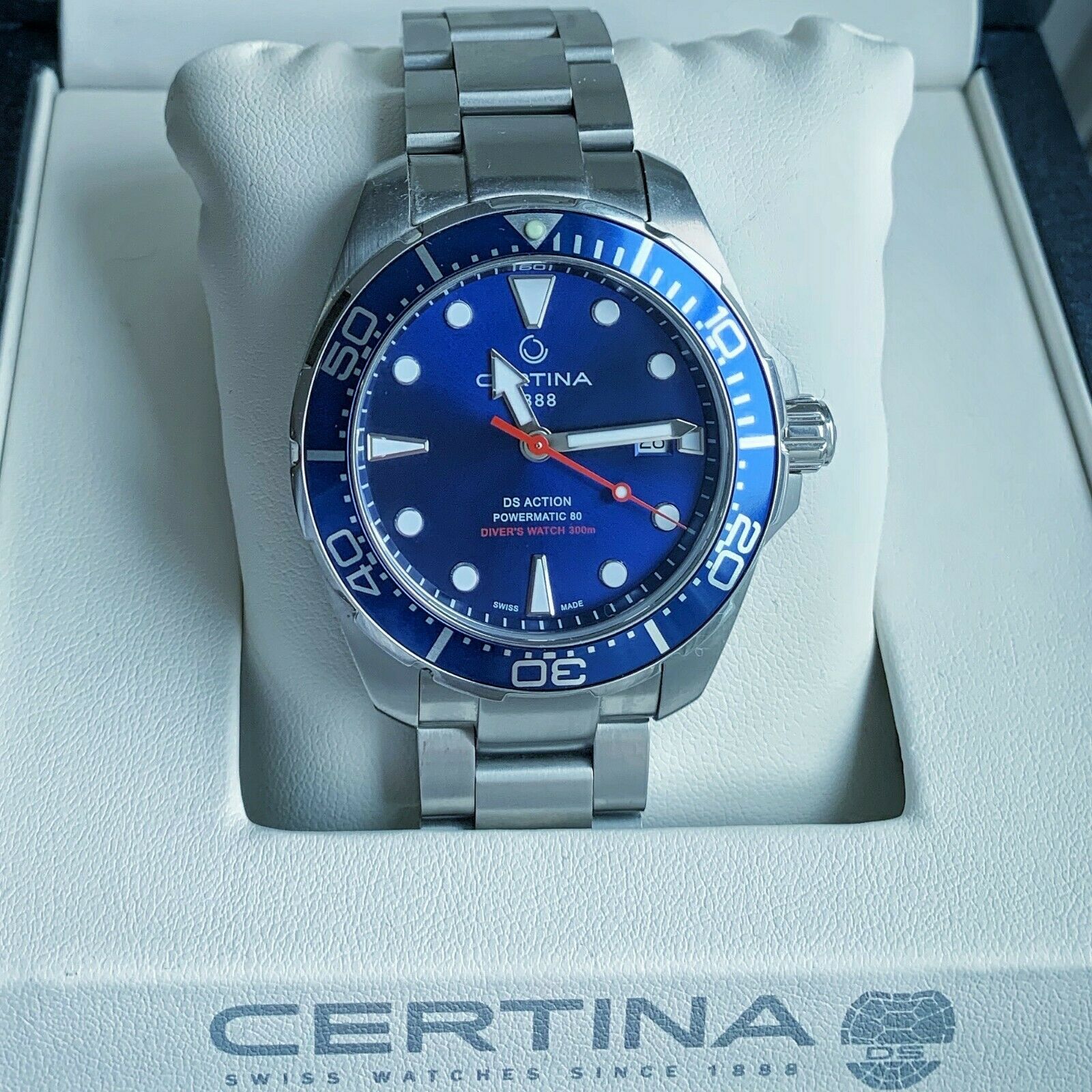 certina ds action diver powermatic 80 blue