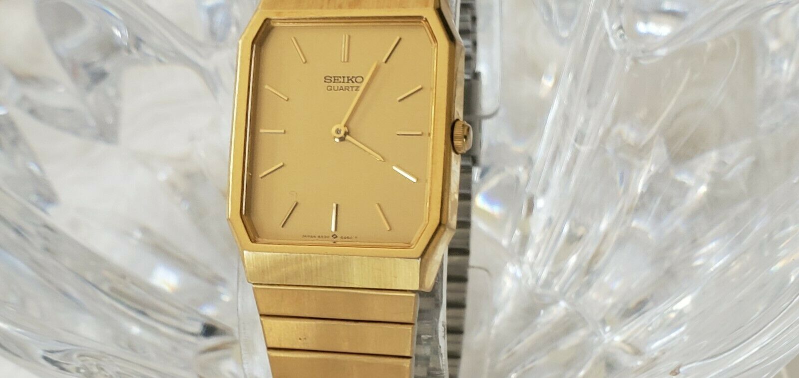 Vintage 1980's SEIKO QUARTZ 6530-5799 5 Jewels Men's Dress Watch