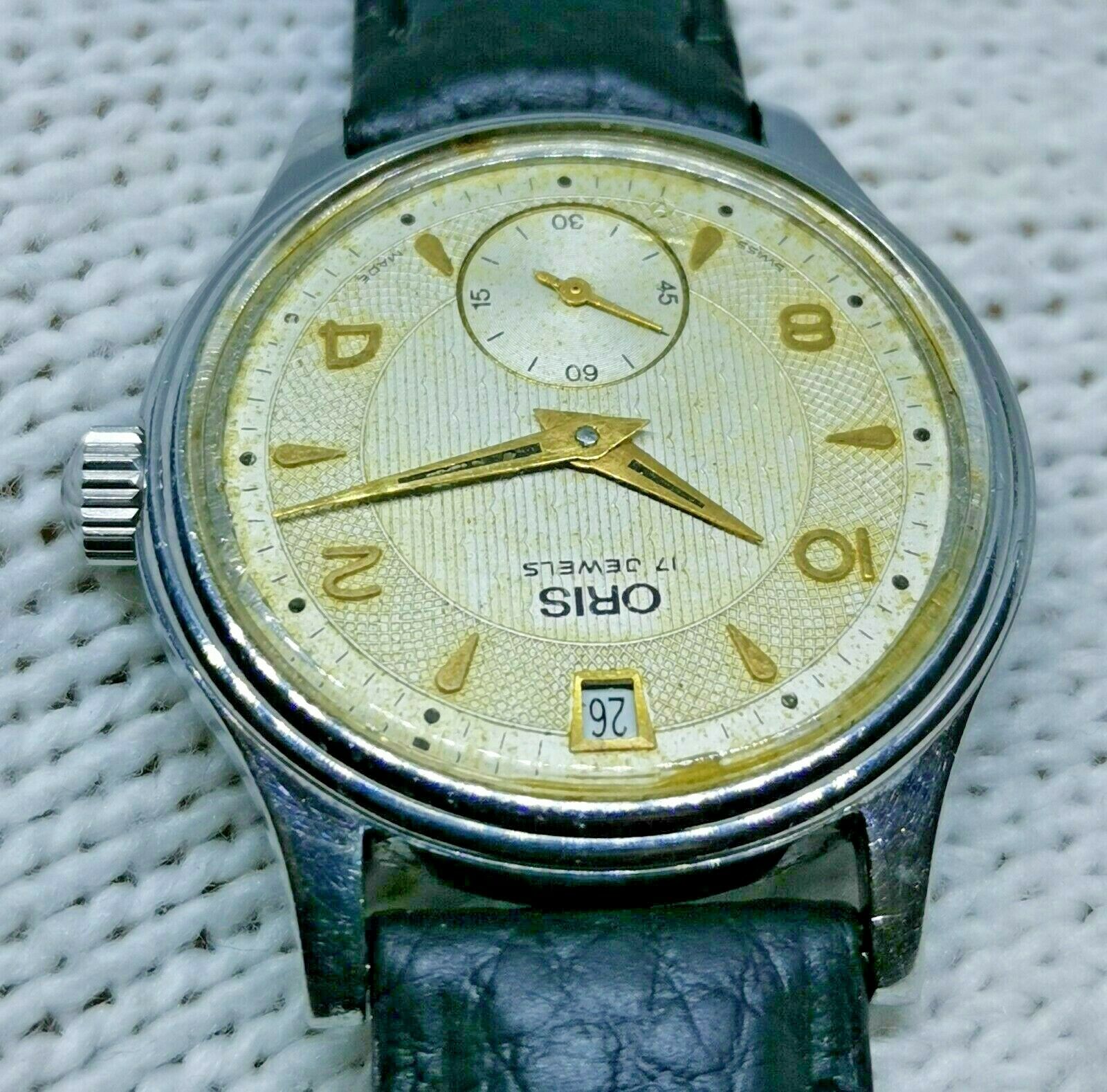 Rare Dial ORIS 7459 40 Sub Second Cal. 366 Peseux 7046 Manual