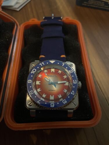 Custom Built Seiko Nh35 Automatic Square Case Racing Style Mod