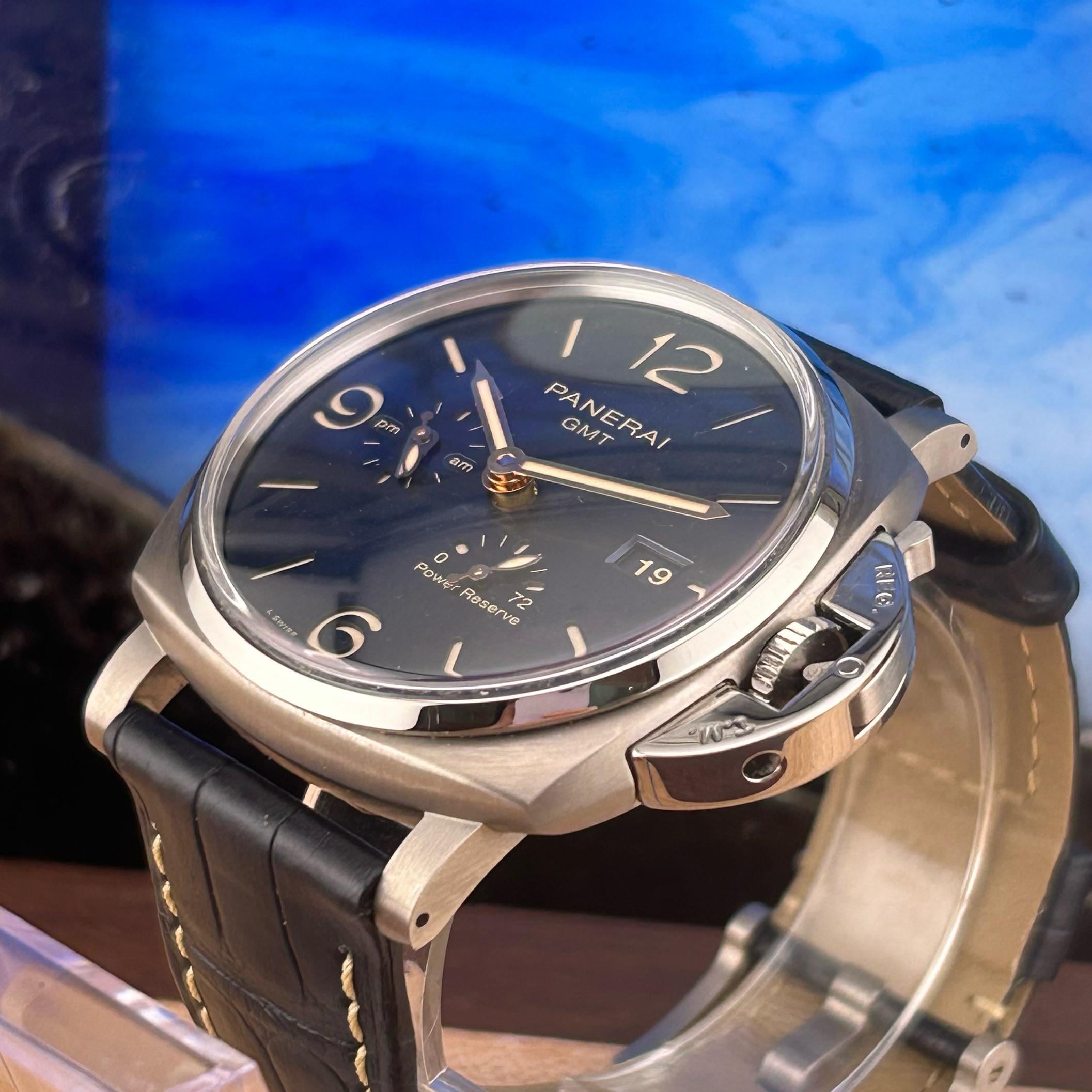 WTS Panerai Luminor Due Titanium GMT PAM00964 Blue Dial 45mm PAM 964 Box Papers WatchCharts Marketplace