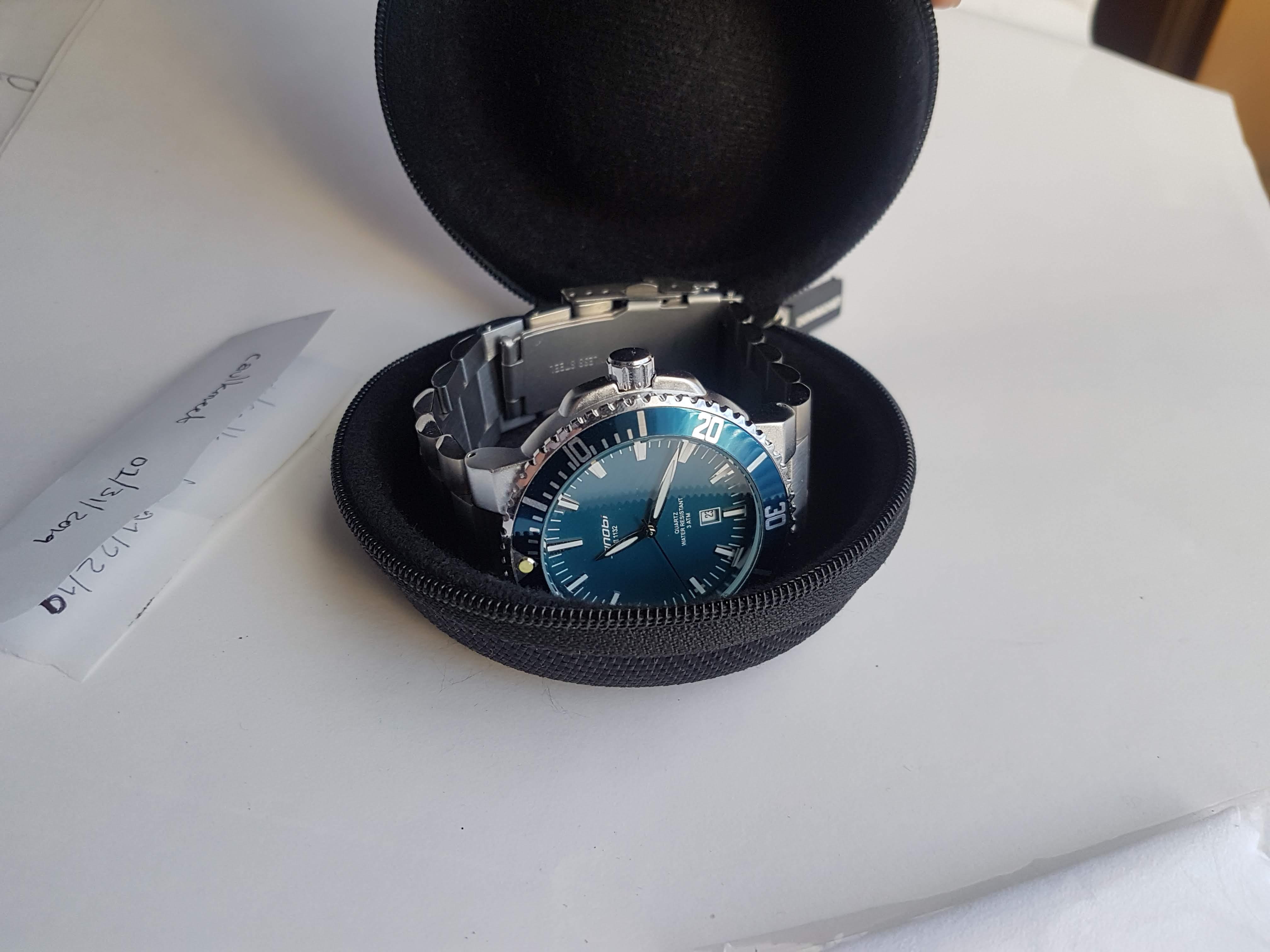 WTS Oris Aquis homage watch Exentri Wallet carry case for 45