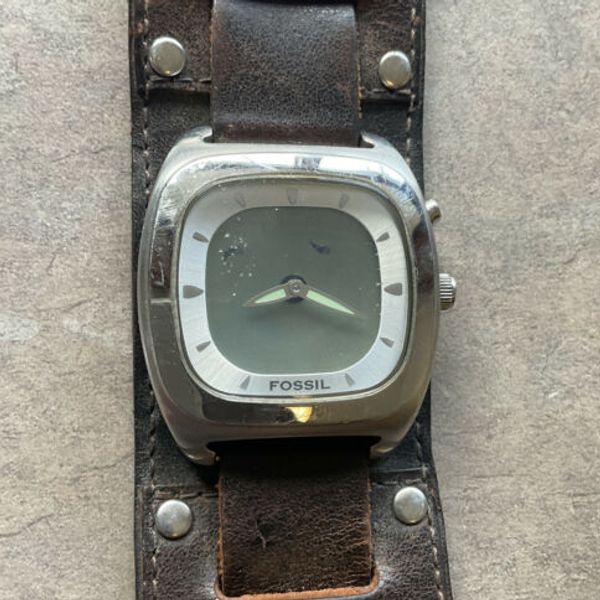 FOSSIL BIG TIC JR-8712 腕時計 FOSSIL BIG TIC Vintage Men's Watch Leather Band JR-8712 Quartz 40