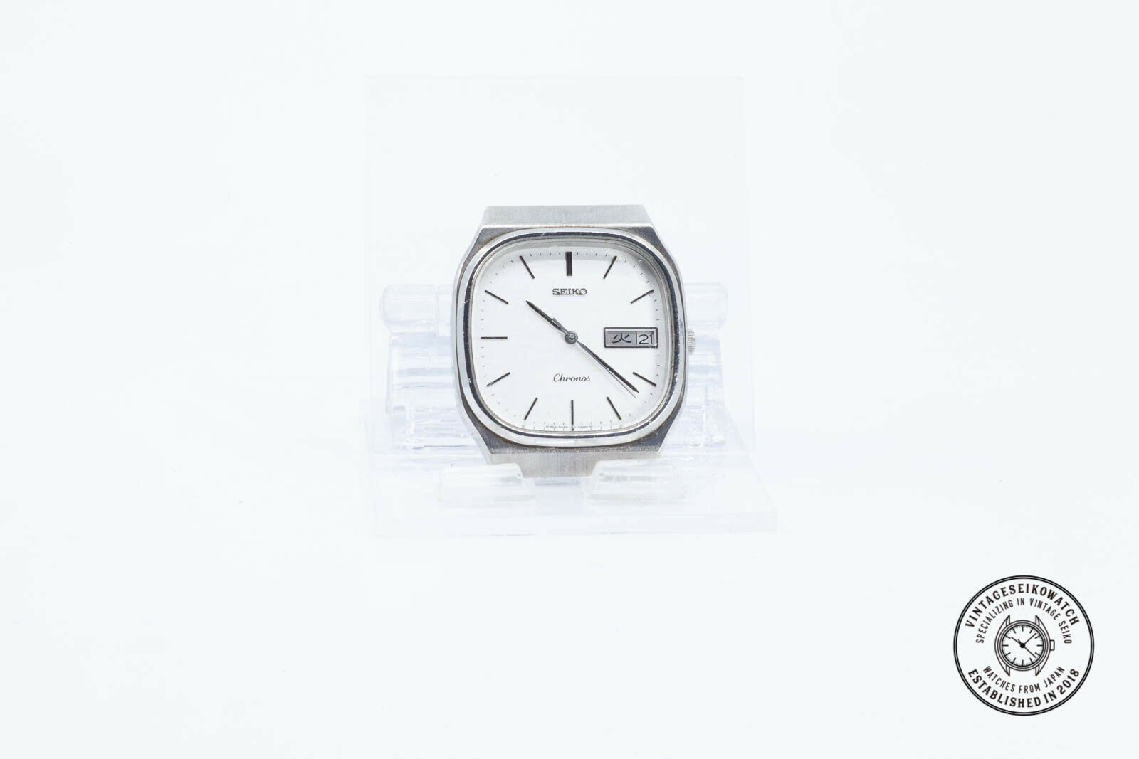 VINTAGE SEIKO QUARTZ CHRONOS 7433-5080 Mens Watch JAPAN 