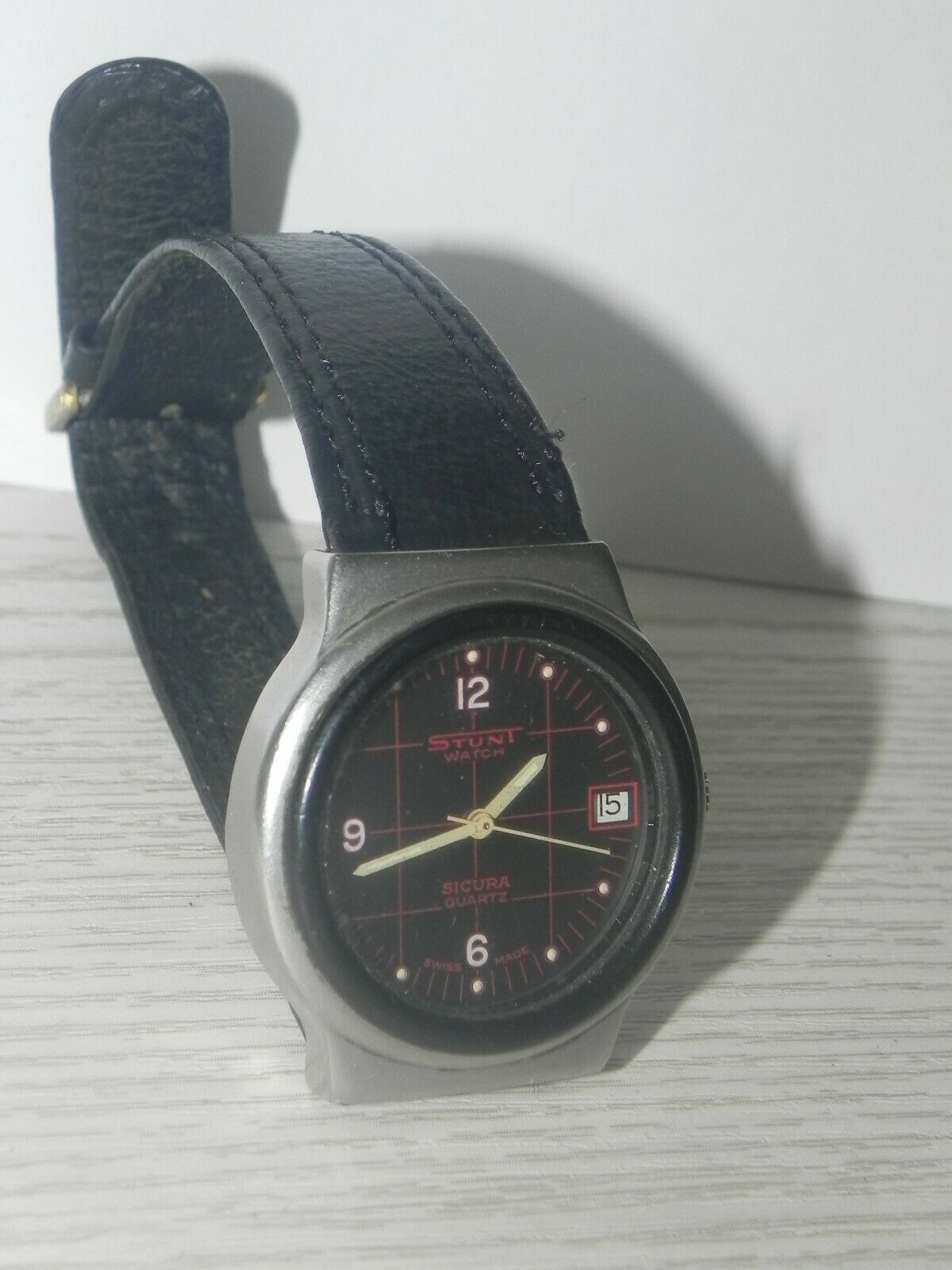 Rare Vintage 80 s Stunt men s Watch by Sicura Breitling Swiss