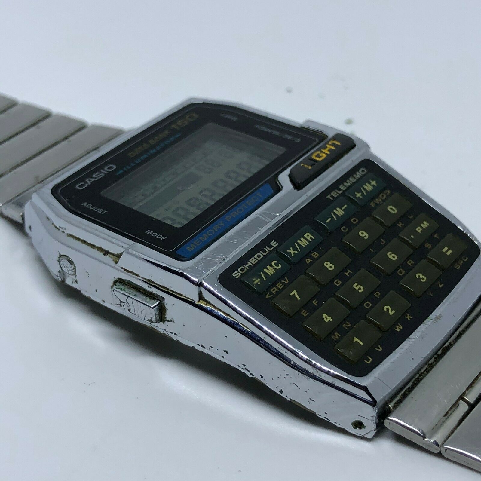 VINTAGE Casio DBC-1500 1477 Telememo Silver Databank - New Battery