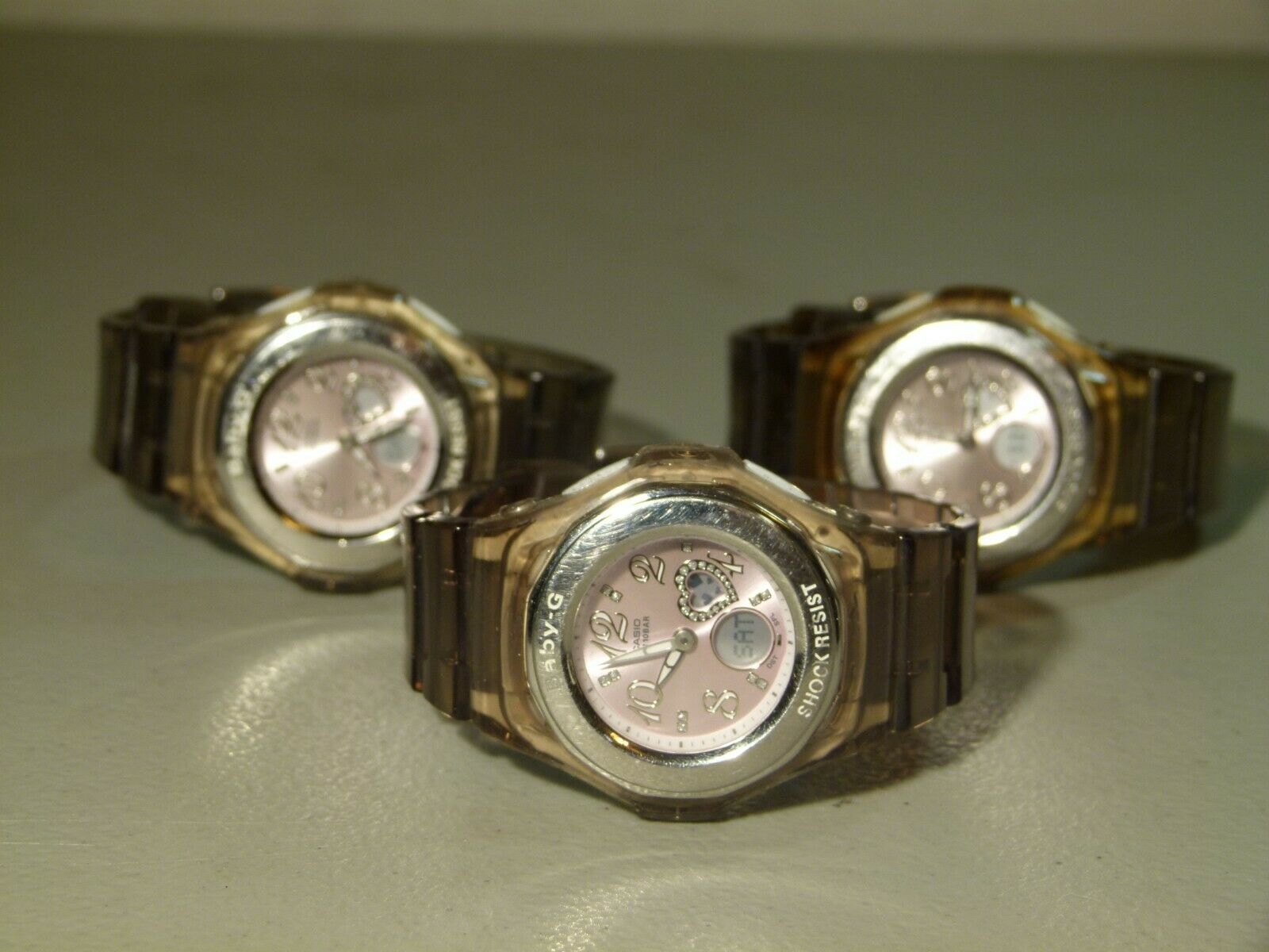 3X WOMENS CASIO BABY G SHOCK BGA 100 SMOKEY GREY WATCHES 5059