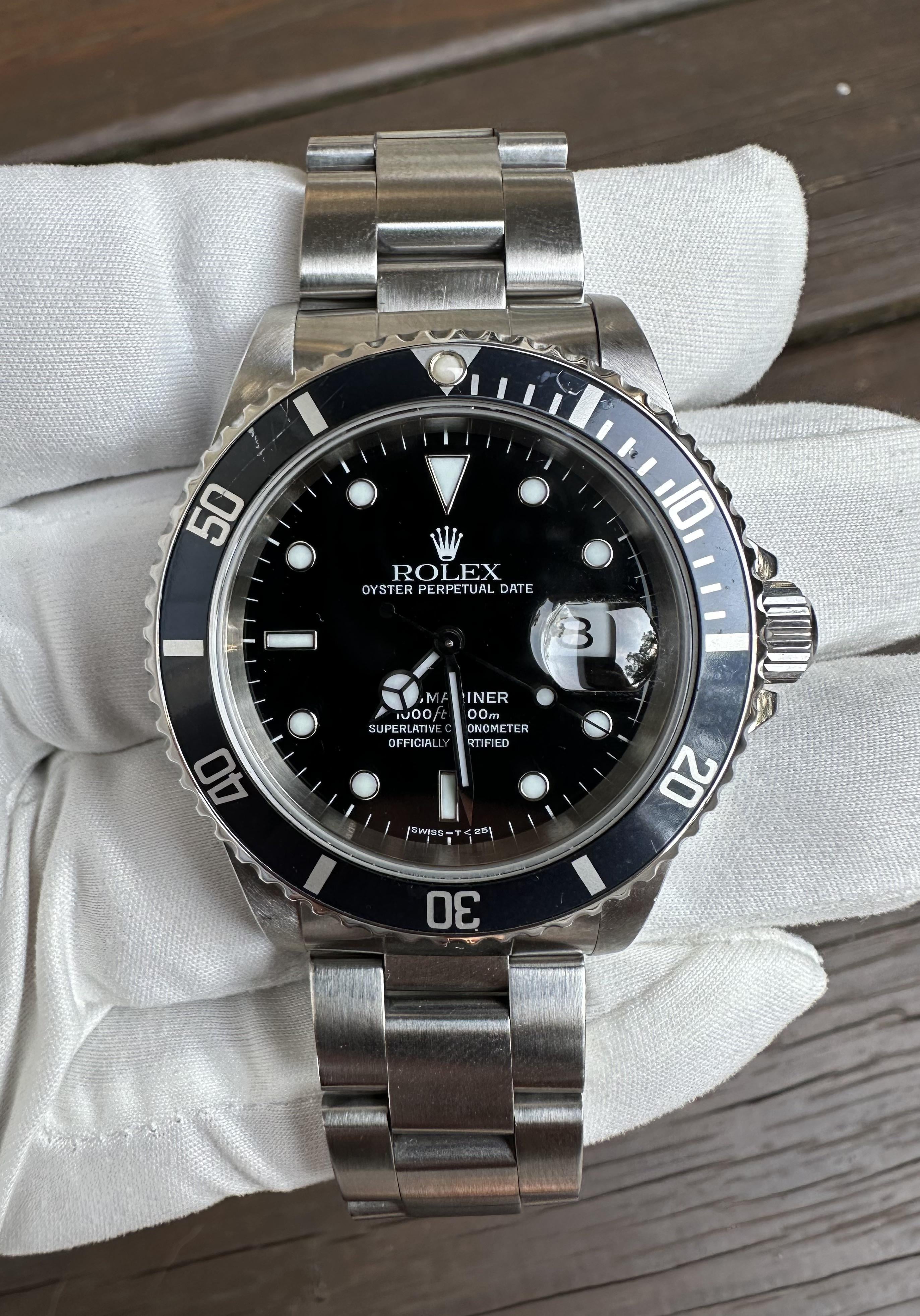 WTS 1997 Rolex Submariner Date 40mm Reference 16610 Tritium Dial