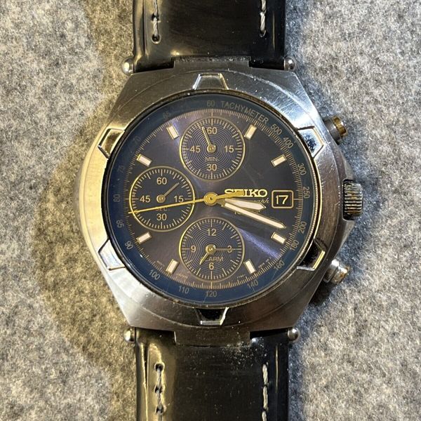 Vintage Seiko 7T62-0BT0 Chronograph Menâ s Quartz Watch - Working ...