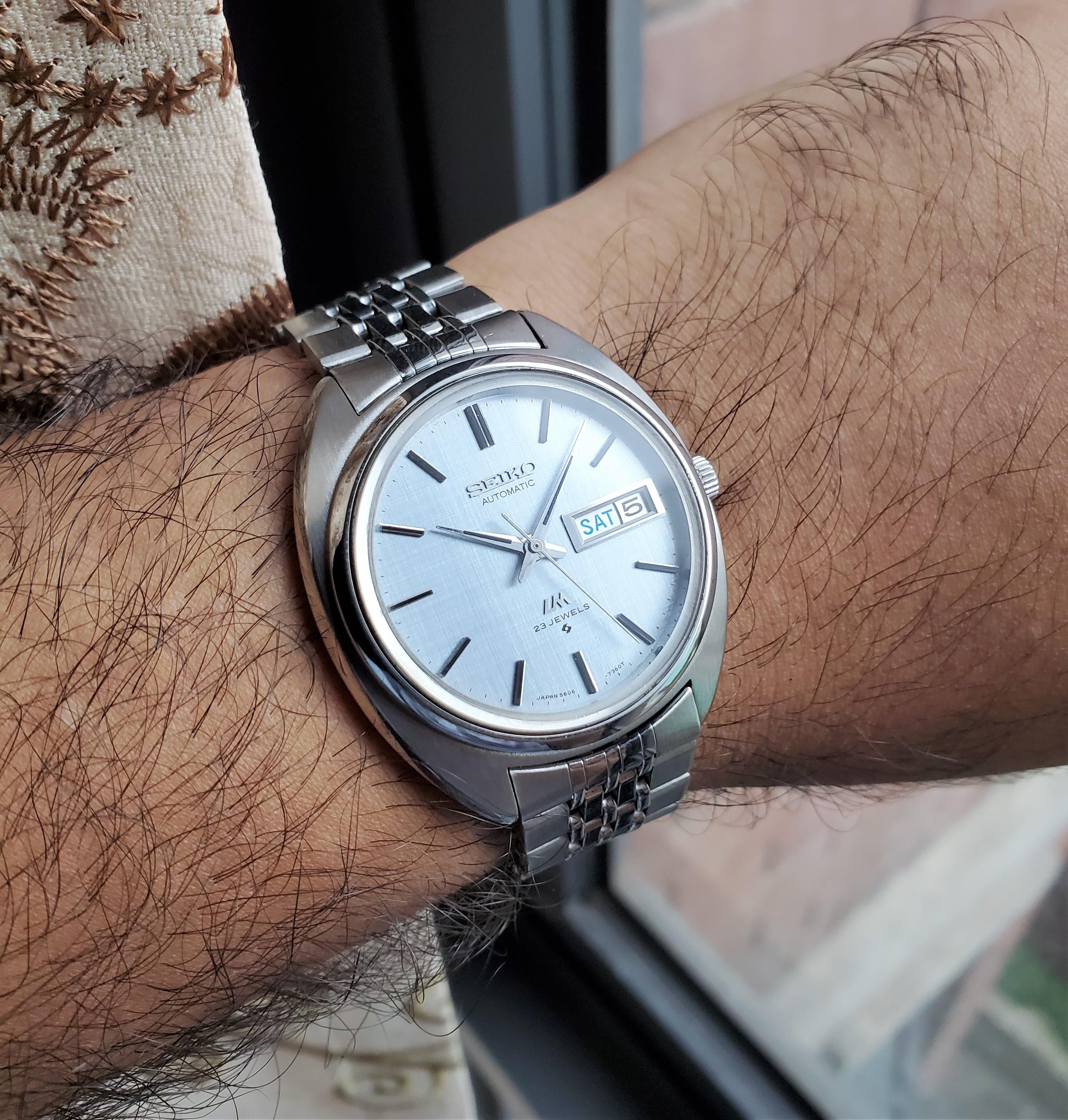 WTS] Seiko Lord Matic Ice Blue Linen Dial Year-1971 Vintage Watch