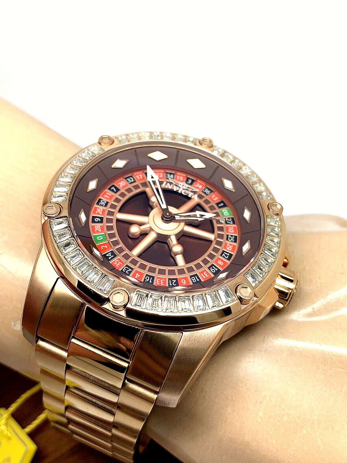 Invicta Mens Watch 28714 Automatic Casino Roulette Wheel Spinning