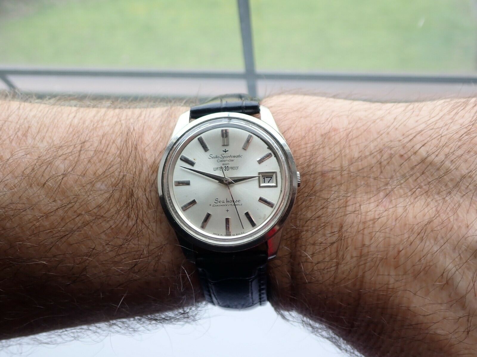 SEIKO SPORTSMATIC CALENDAR 820 SEA HORSE DIASHOCK 17 JEWELS