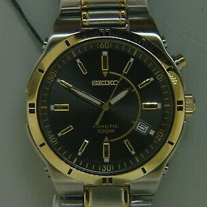 NEW SEIKO MEN'S KINETIC 2- TONE WATCH # SKA348 W/ ORIGINAL BOX AND WARRANTY  | WatchCharts