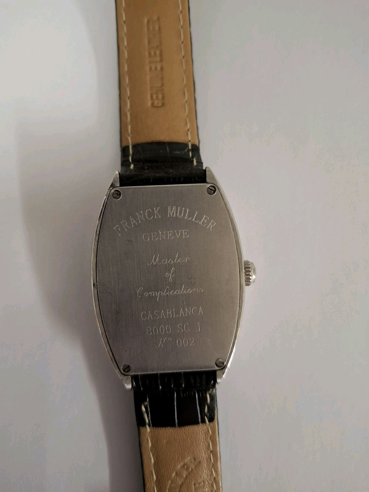 時計 FRANCK MULLER CASABLANCA 8000 SC J FRANCK MULLER, STAINLESS STEEL REF. 8000 SC J 'CINTREE