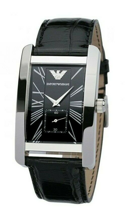 Emporio Armani AR0143 Classic Black Leather Strap Men s Watch