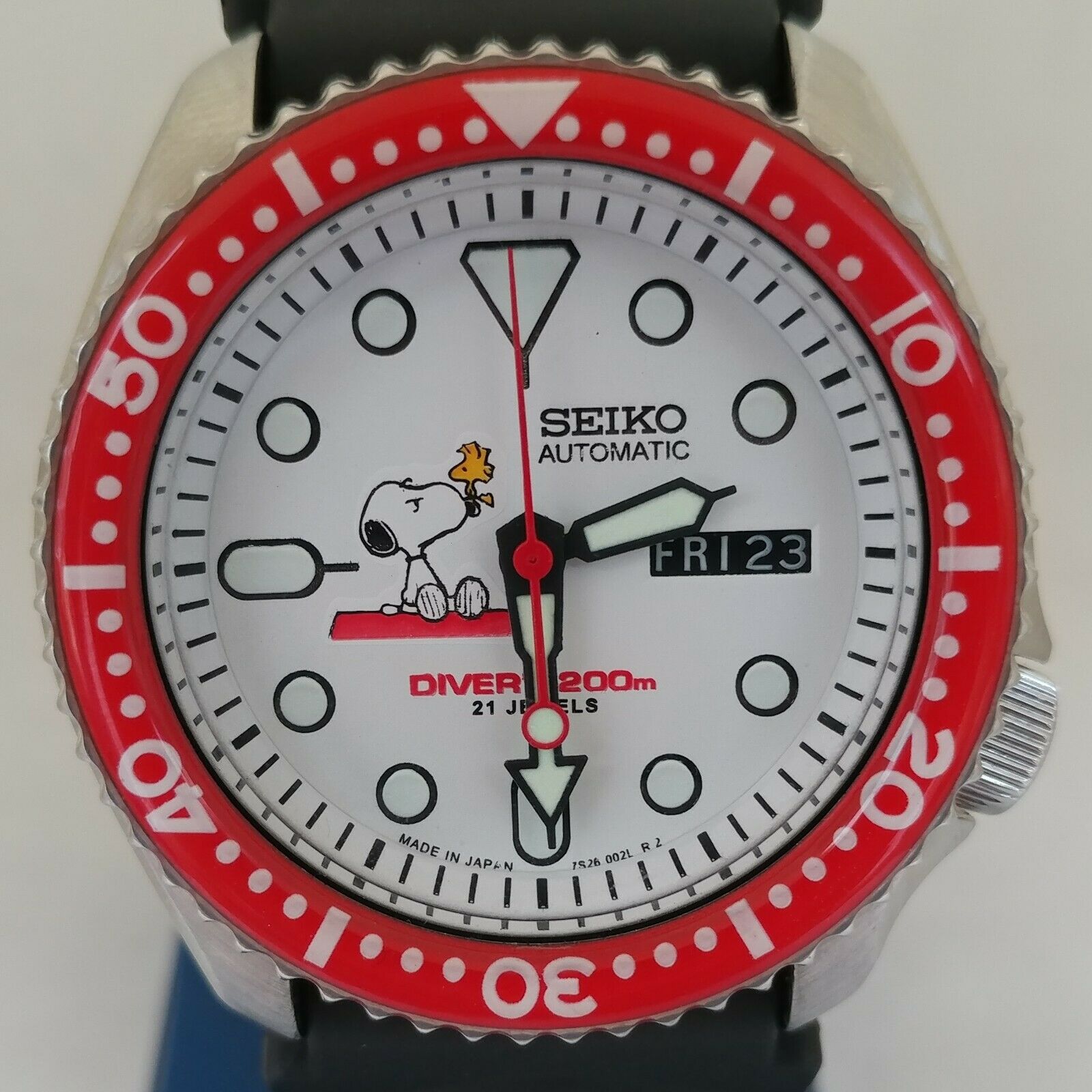 Seiko 7S26-0020 Vintage Divers Snoopy Automatic Watch Mod SKX007