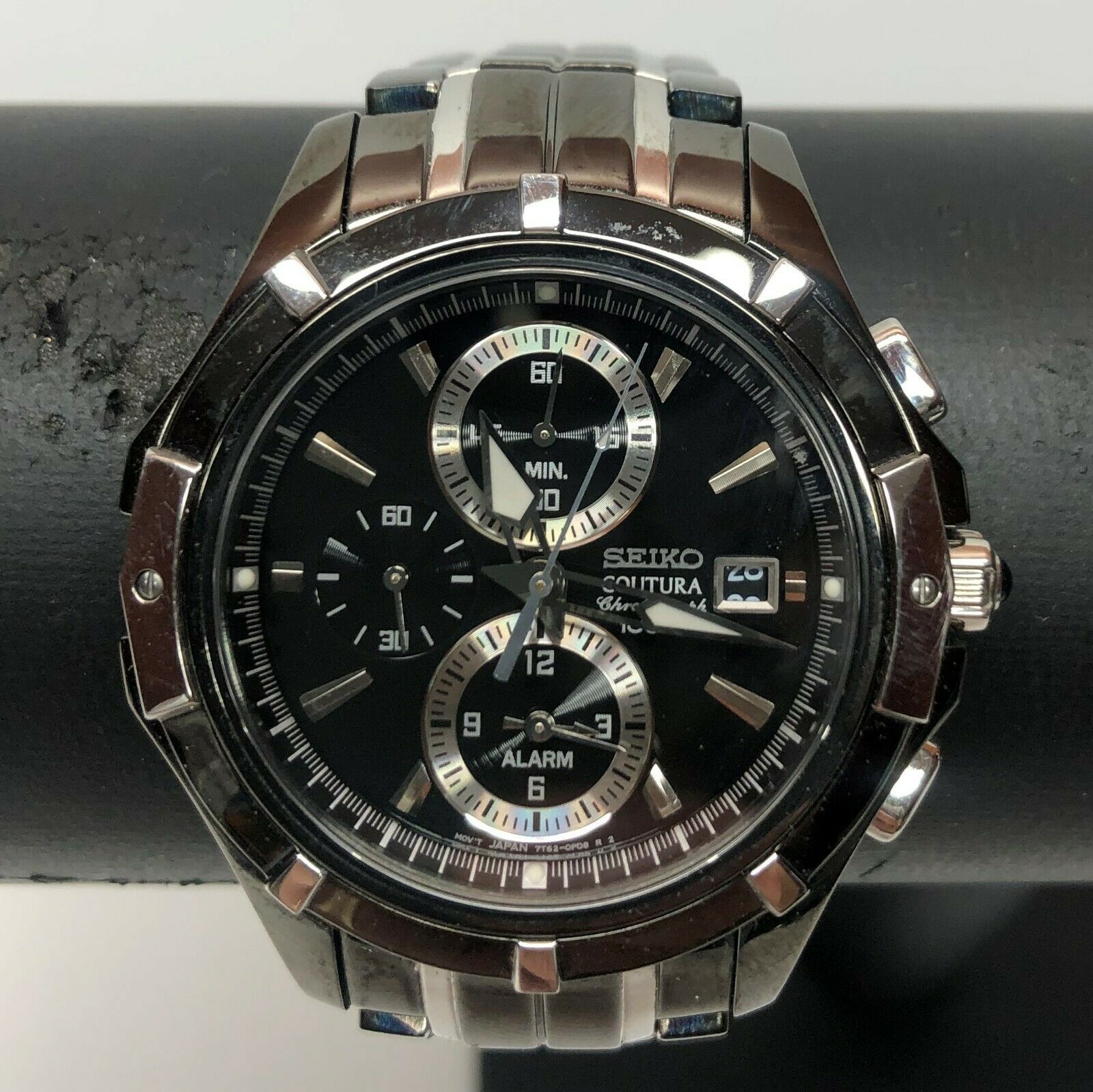 SEIKO(セイコー) / クォーツ腕時計/アナログ/ステンレス/BLK/BLK